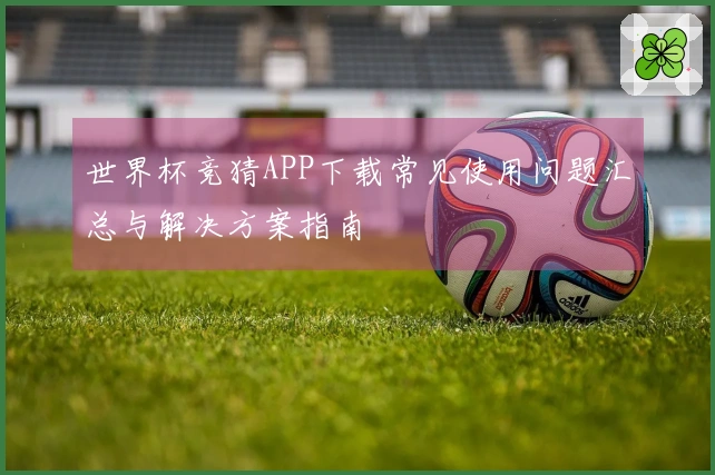 世界杯竞猜APP下载常见使用问题汇总与解决方案指南